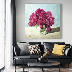 Canvas 48 x 48 - Fuchsia peony 