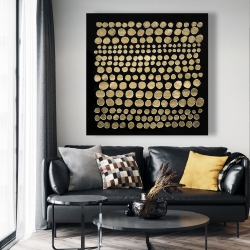 Canvas 48 x 48 - Dots on gold