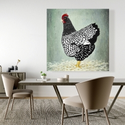 Canvas 48 x 48 - Wyandotte  hen