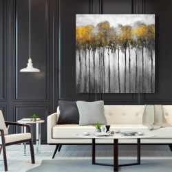 Canvas 48 x 48 - Abstract yellow forest