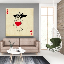 Canvas 48 x 48 - Queen of hearts