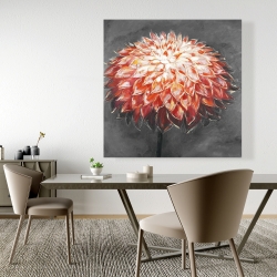 Canvas 48 x 48 - Abstract dahlia flower