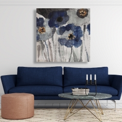 Canvas 48 x 48 - Blue blurry flowers