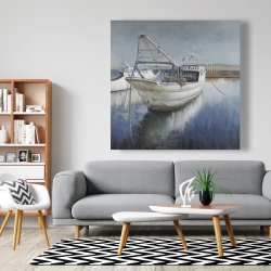 Canvas 48 x 48 - Blue fishing boat