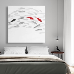 Toile 48 x 48 - Vague de poissons