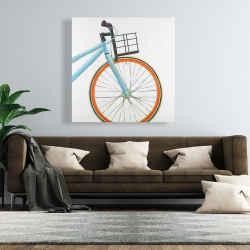 Canvas 48 x 48 - Orange and blue bike