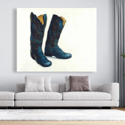 Canvas 48 x 60 - Leather cowboy boots