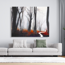 Canvas 48 x 60 - Mysterious forest with stream