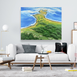 Canvas 48 x 60 - Golf course on the coast