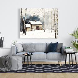 Canvas 48 x 60 - Small winter barn