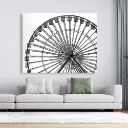 Toile 48 x 60 - Grande roue monochrome