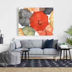 Canvas 48 x 60 - The umbrellas of petit champlain