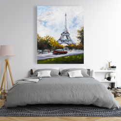 Toile 48 x 60 - Conduire près de la tour eiffel