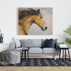 Canvas 48 x 60 - Proud steed with his mane in the wind