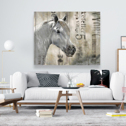 Canvas 48 x 60 - Rustic white horse