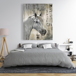 Canvas 48 x 60 - Rustic white horse