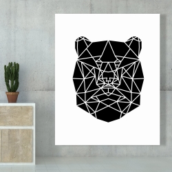 Canvas 48 x 60 - Geometric bear head