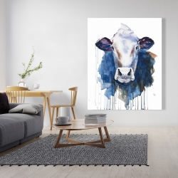 Canvas 48 x 60 - Watercolor cow