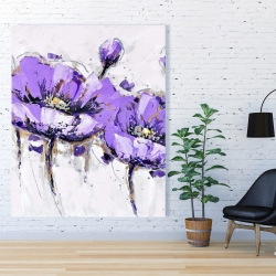 Canvas 48 x 60 - Purple anemone flowers