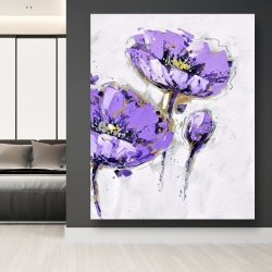 Canvas 48 x 60 - Purple anemones