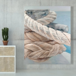 Canvas 48 x 60 - Tie-down ropes closeup