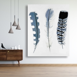 Canvas 48 x 60 - Delicate blue feathers