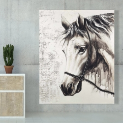 Toile 48 x 60 - Alpha le cheval blanc