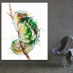 Canvas 48 x 60 - Watercolor chameleon