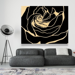 Canvas 48 x 60 - Silhouette of a rose