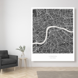 Toile 48 x 60 - Plan graphique de londres