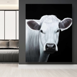 Canvas 48 x 60 - White cow