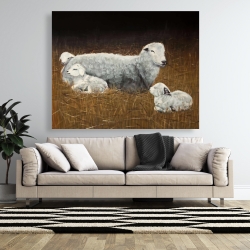 Canvas 48 x 60 - Sheep and lambs