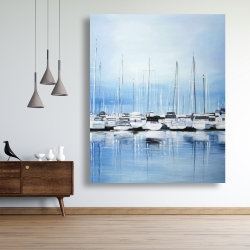 Canvas 48 x 60 - Boats at the dock