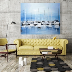 Canvas 48 x 60 - Boats at the dock