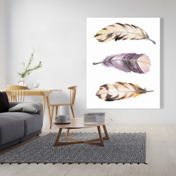 Canvas 48 x 60 - Horizontal striped feather set