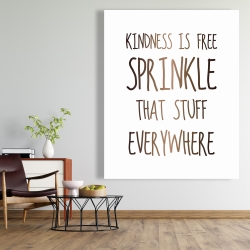 Toile 48 x 60 - Kindness is free sprinkle that stuff everywhere