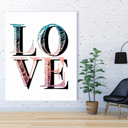 Toile 48 x 60 - Amour coloré