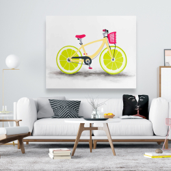 Toile 48 x 60 - Bicyclette avec roues de lime