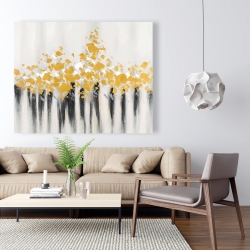 Canvas 48 x 60 - Abstract gold flowers 