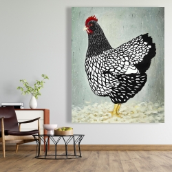 Canvas 48 x 60 - Wyandotte  hen