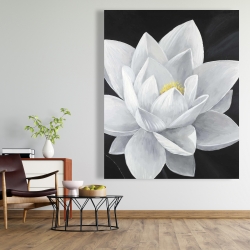 Toile 48 x 60 - Vue de haut d'une fleur de lotus