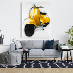 Toile 48 x 60 - Scooter jaune italien