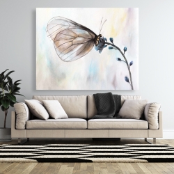 Canvas 48 x 60 - Butterfly on blue flowers