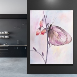 Toile 48 x 60 - Papillon délicat