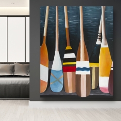 Canvas 48 x 60 - Colorful paddles