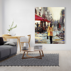Canvas 48 x 60 - Woman walking in paris