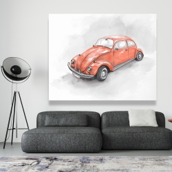 Toile 48 x 60 - Beetle vintage rouge