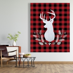 Canvas 48 x 60 - Deer plaid