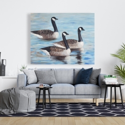 Canvas 48 x 60 - Canada geese in water