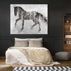 Canvas 48 x 60 - Horse brown silhouette